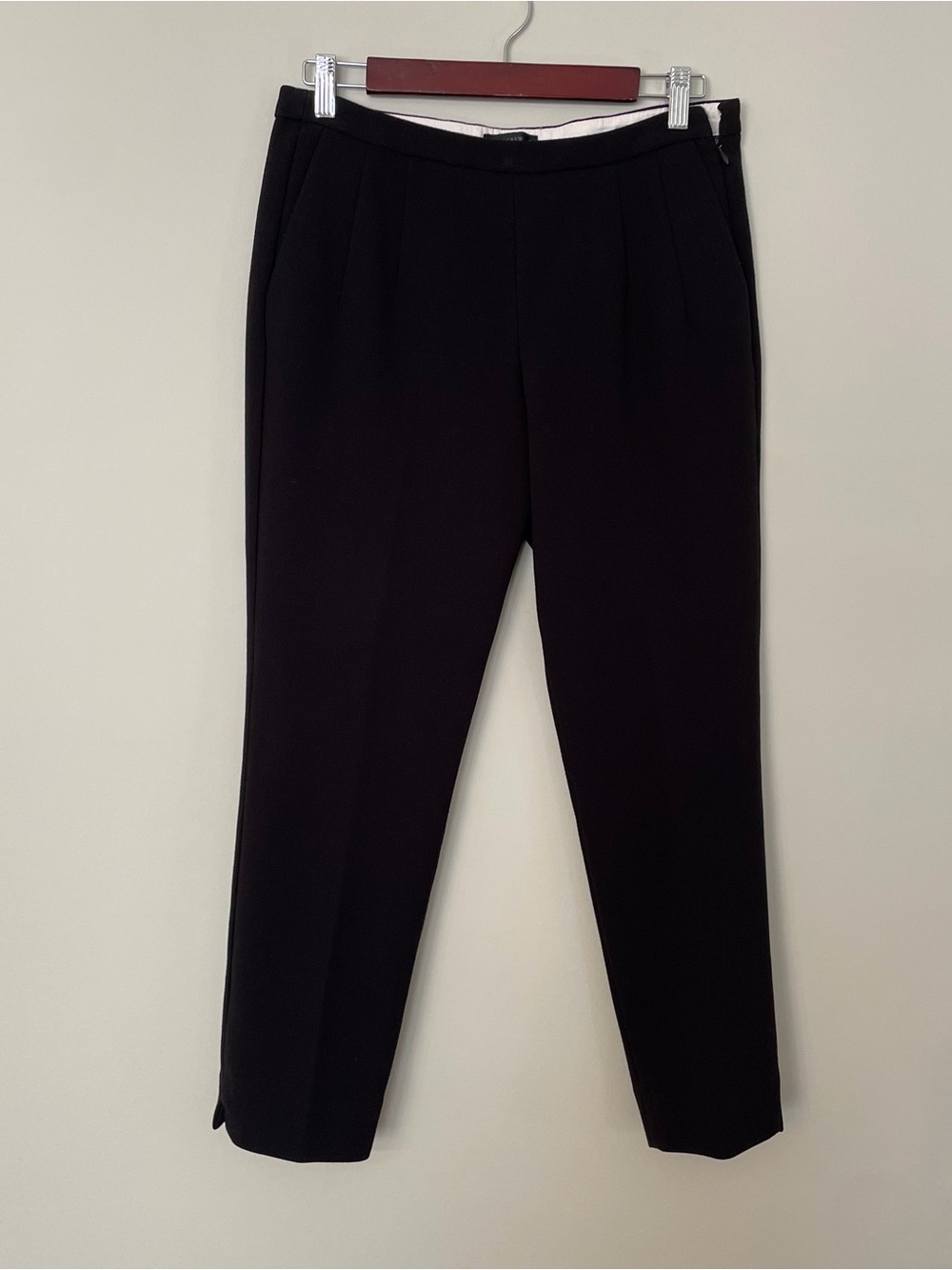 J. Crew Men's Black Pleated Dress Trousers 6